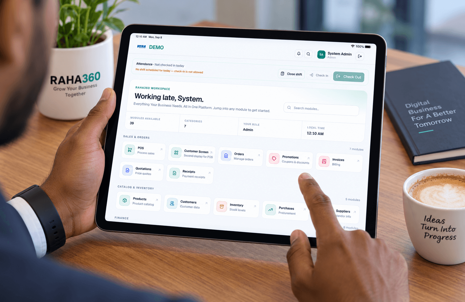 Raha360 ERP product view
